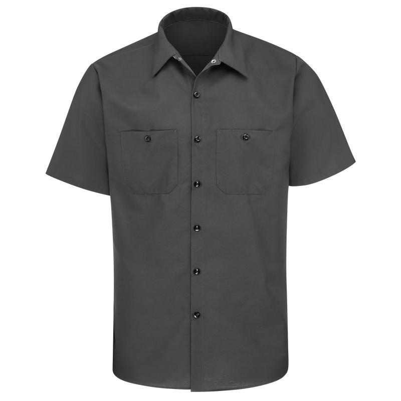 Mens Red Kap Classic Fit Industrial Button Down Work Shirt Grey Product Image