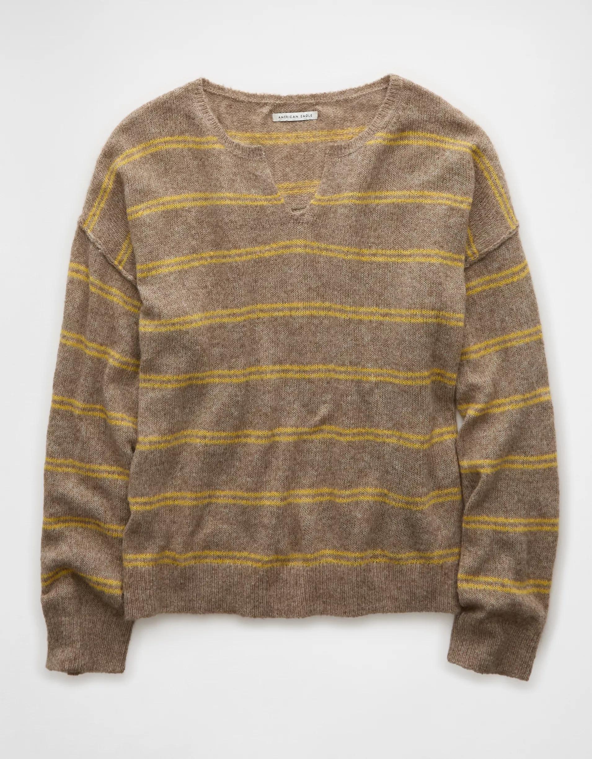 AE Whoa So Soft Notch Neck Sweater Product Image