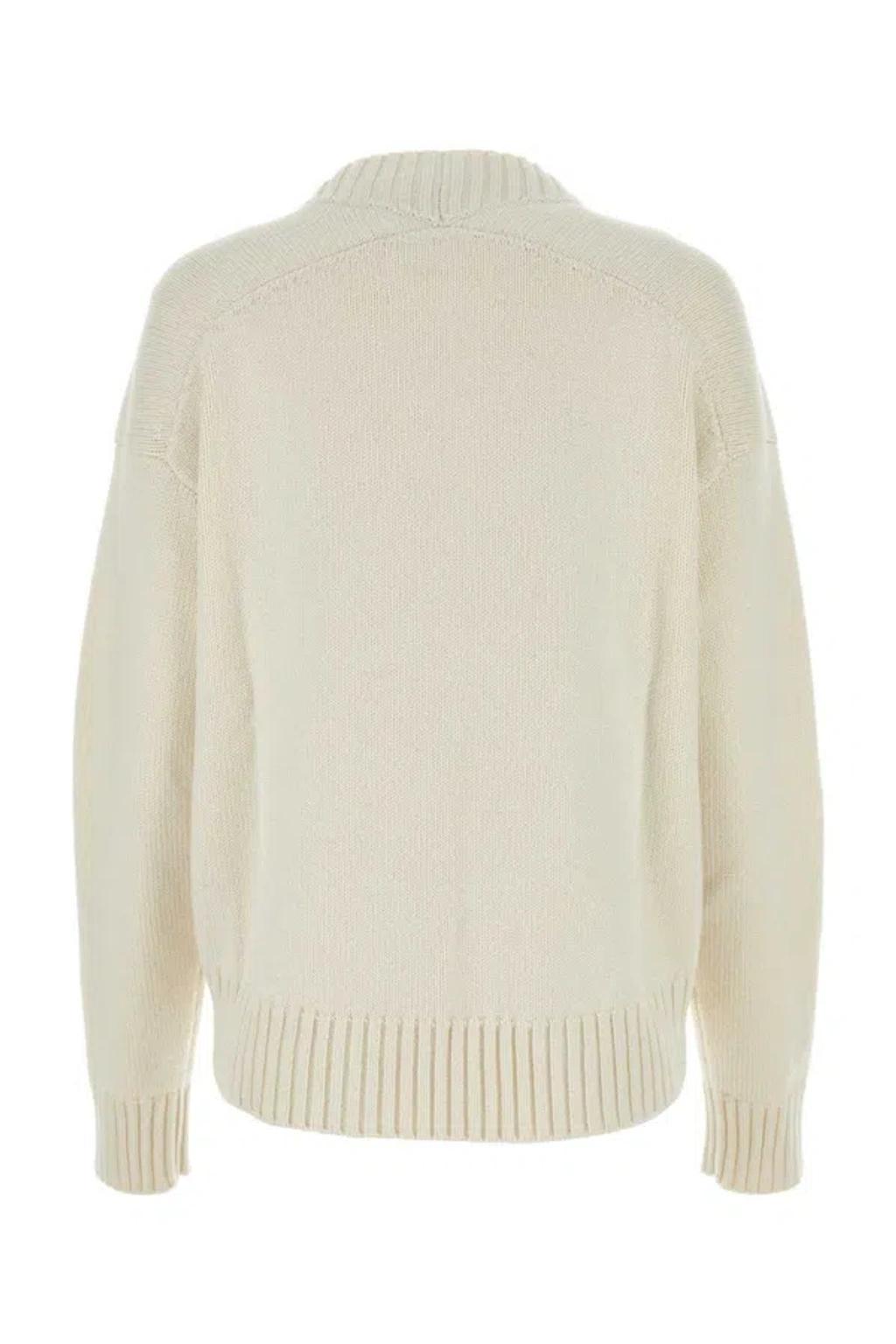 JIL SANDER Crewneck Sweater In White Product Image