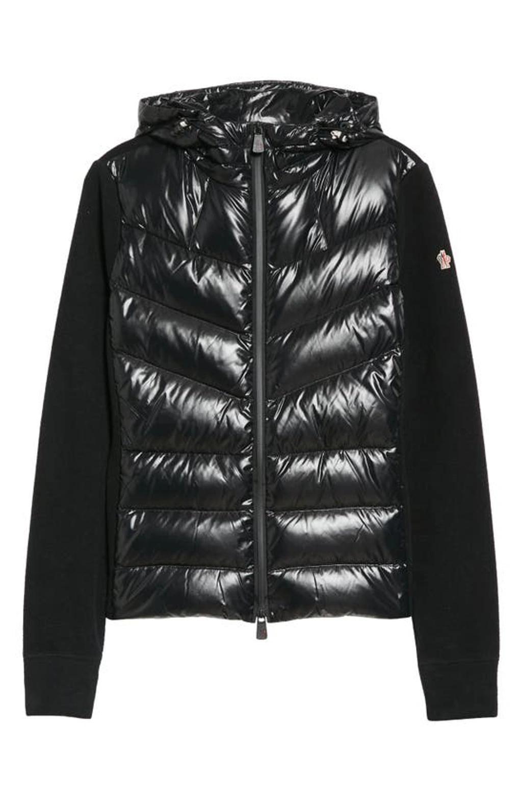 MONCLER Fleece-trimmed Quilted Shell Down Jacket In Black Product Image