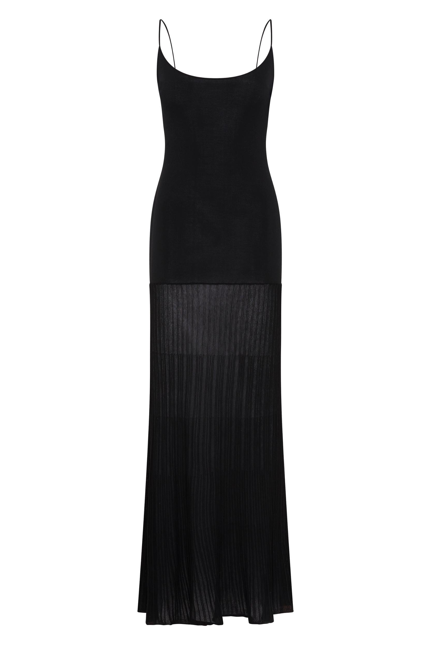 Cara Black Corset Maxi Dress Product Image