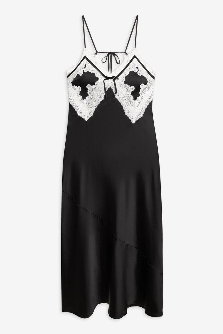 Maeve Maxi Slip Dress — Black Product Image