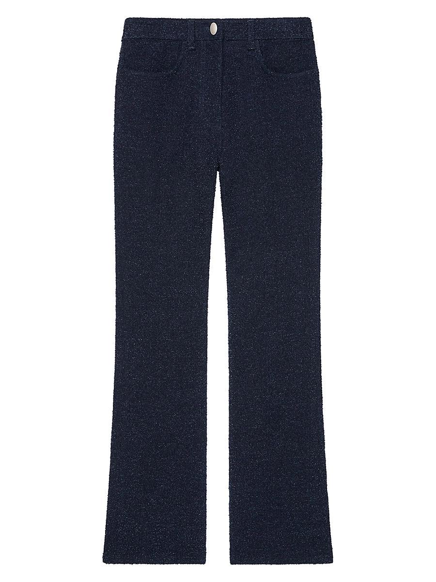 Womens Flared Jeans in Curly Denim Product Image