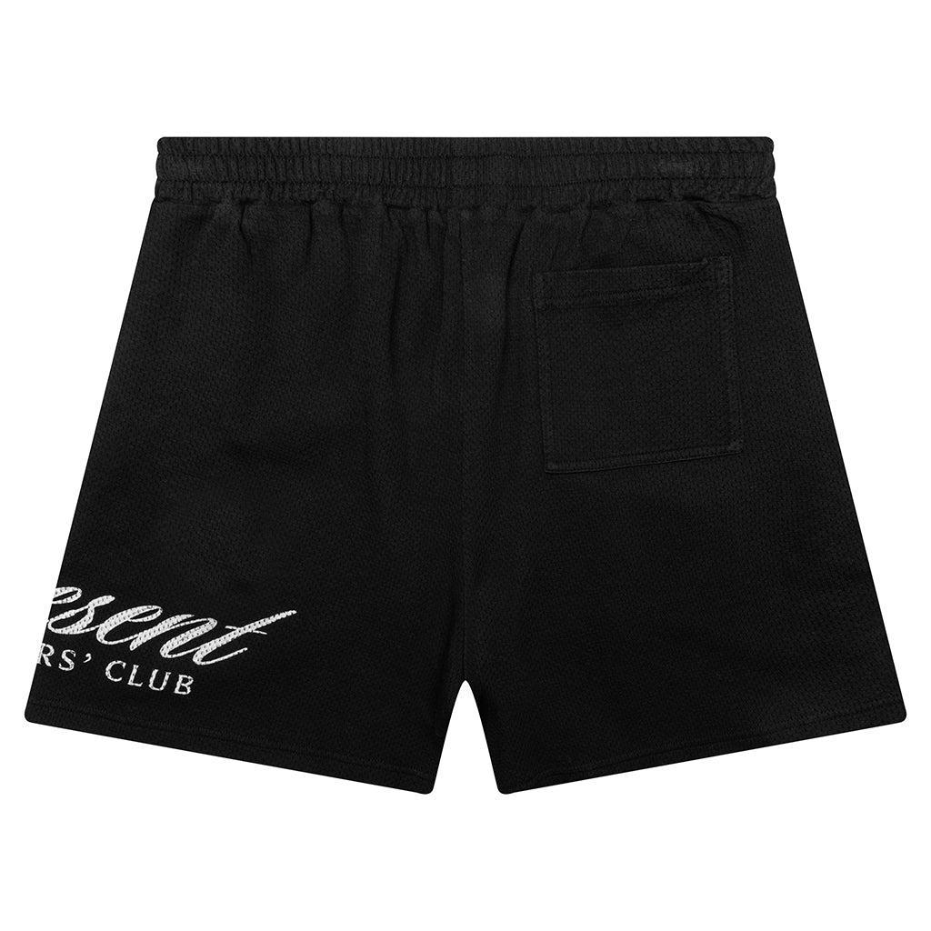 Owners Club Script Mesh Shorts - Black Male Product Image