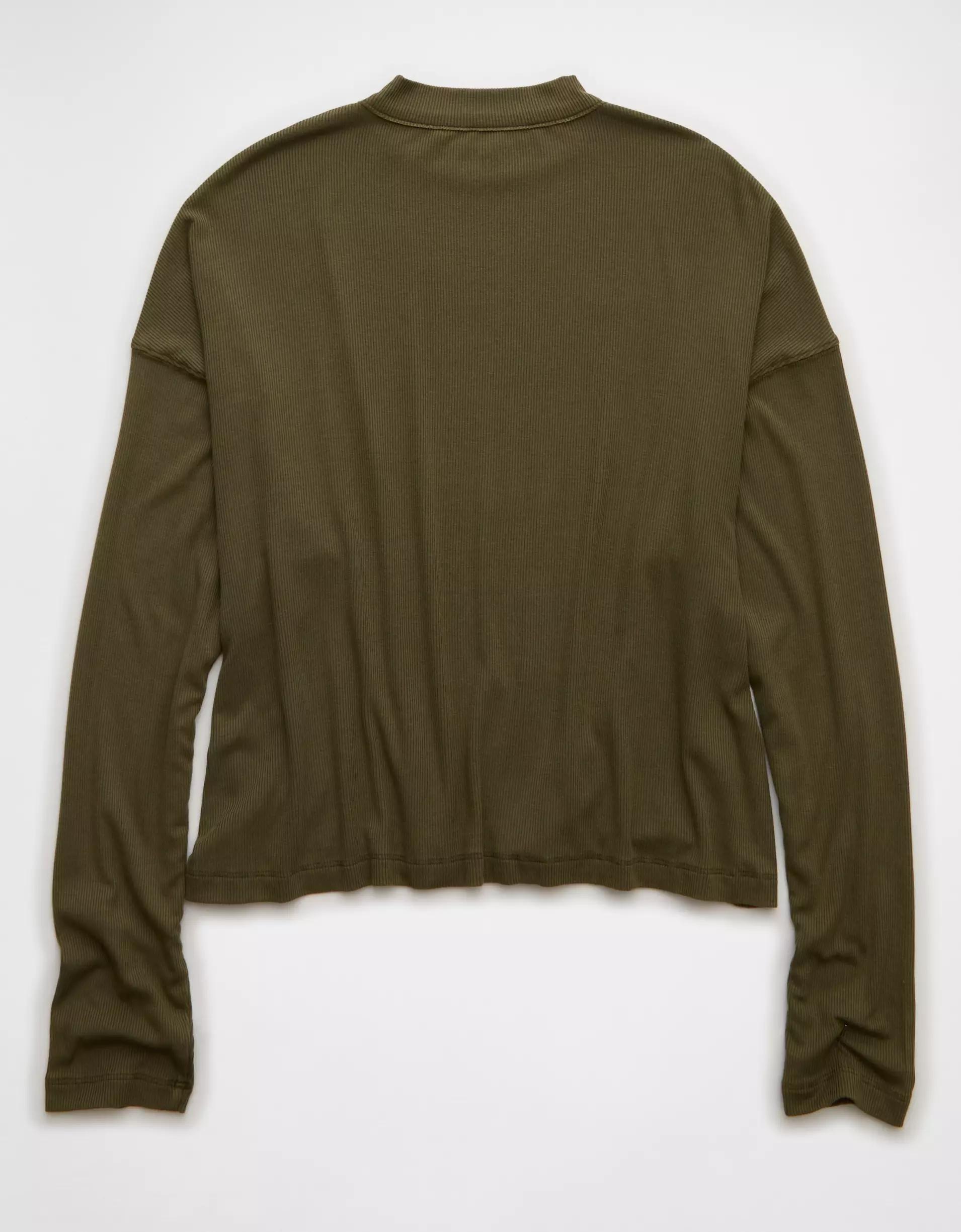 AE Soft & Sexy Long Sleeve Mockneck T-Shirt Product Image