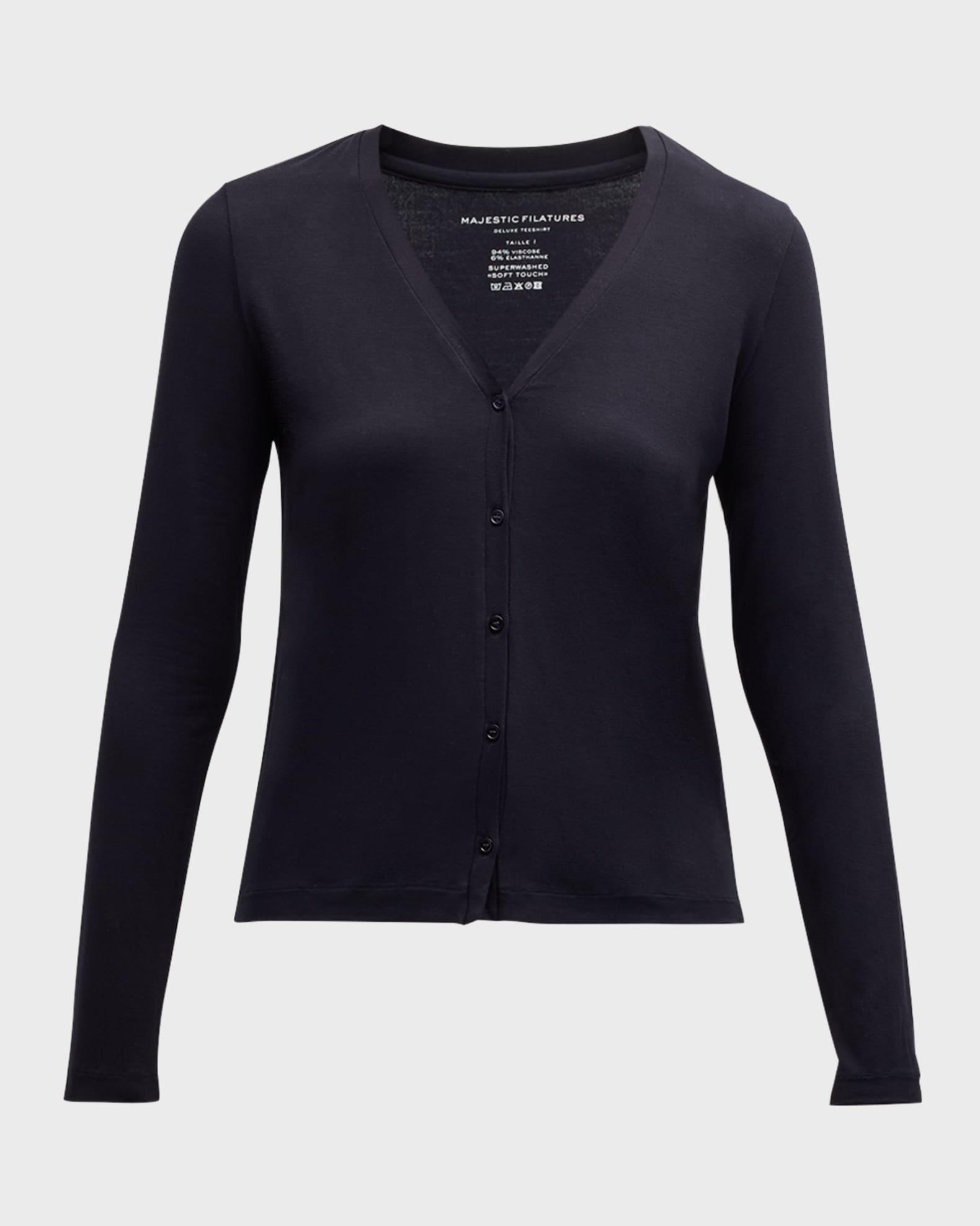 Majestic Filatures Soft Touch V Neck Cardigan Product Image