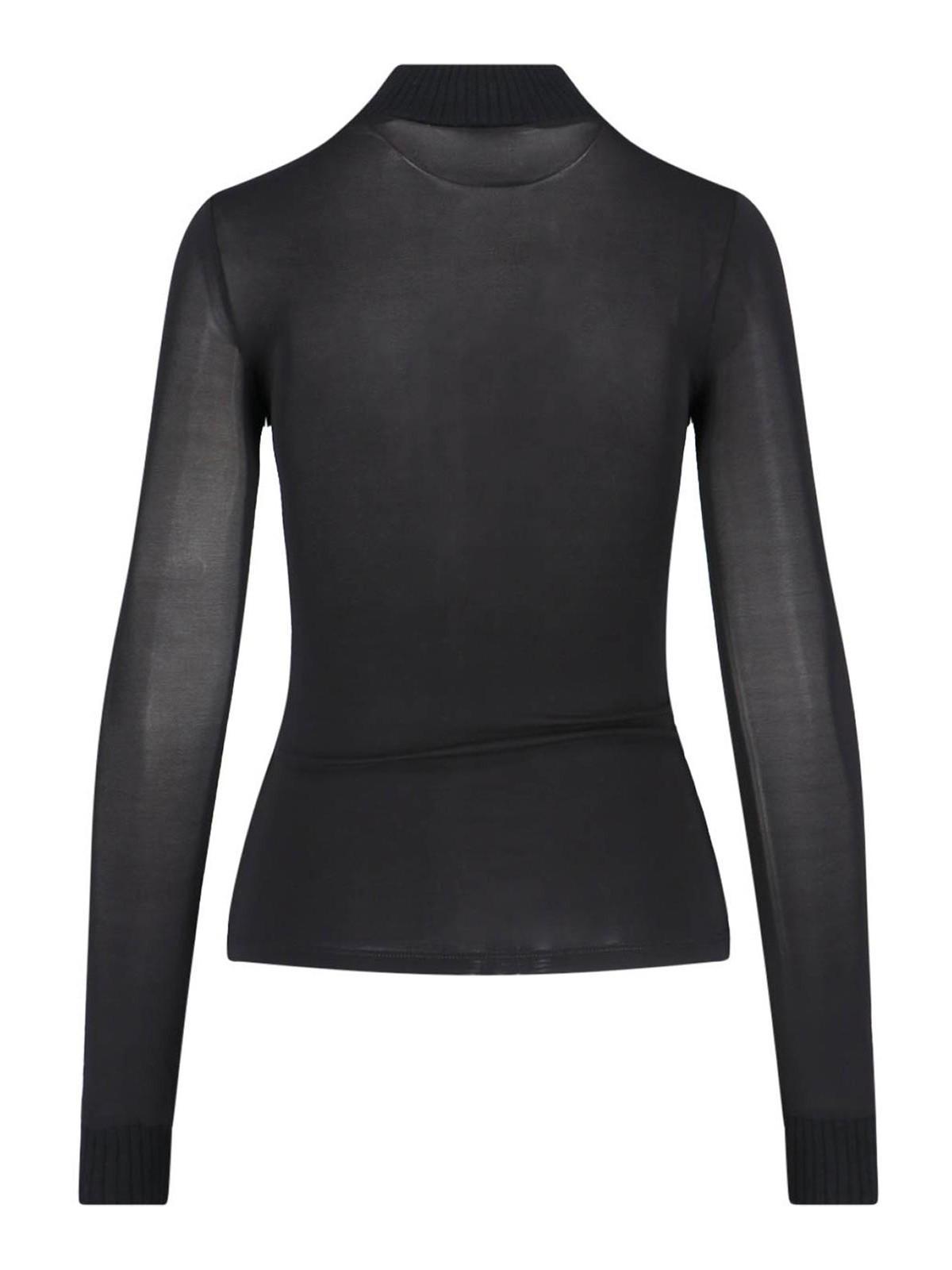 COURRÈGES See-through Fitted Top In Black Product Image