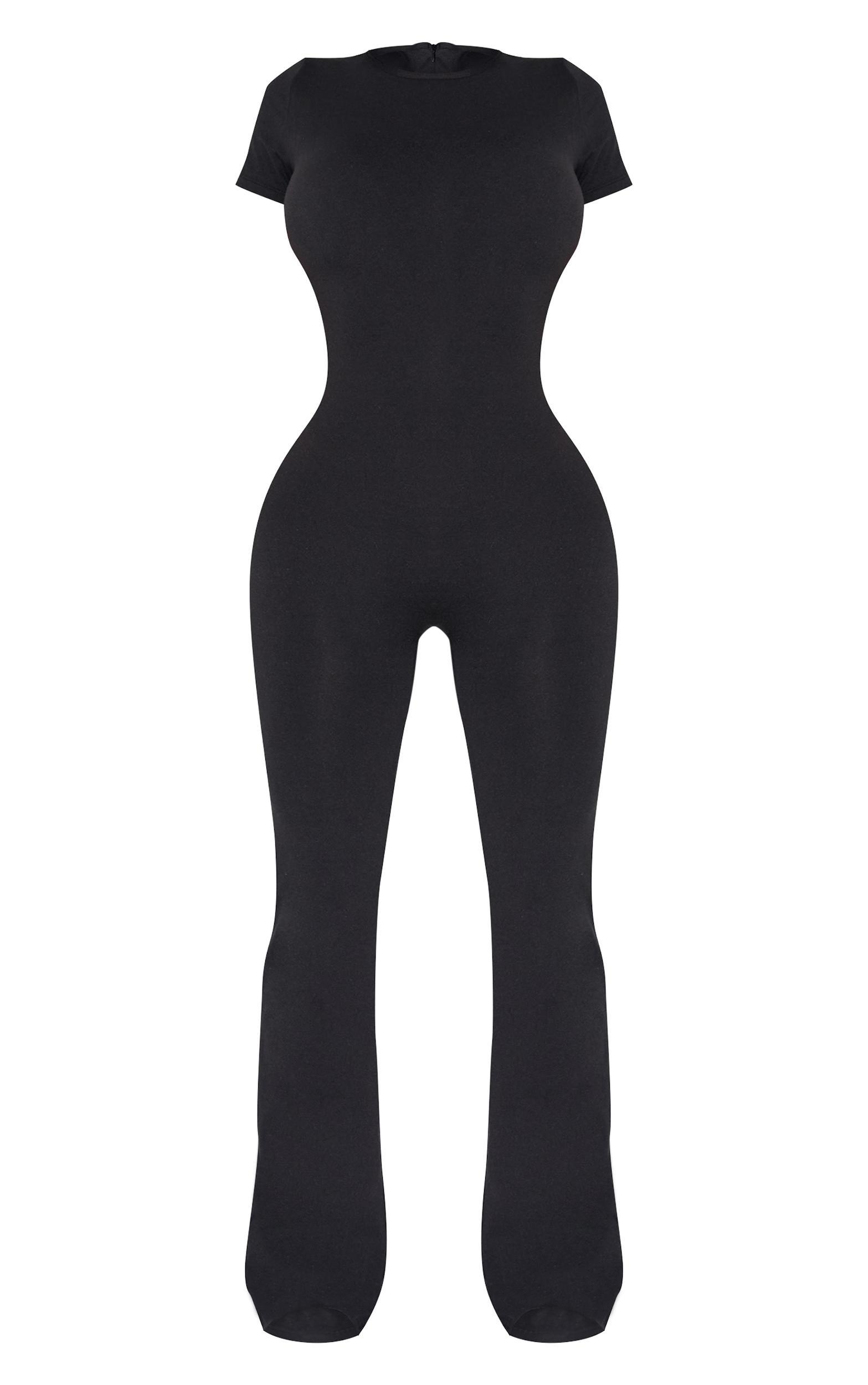 Shape Black Sculpted Short Sleeve Jumpsuit Product Image