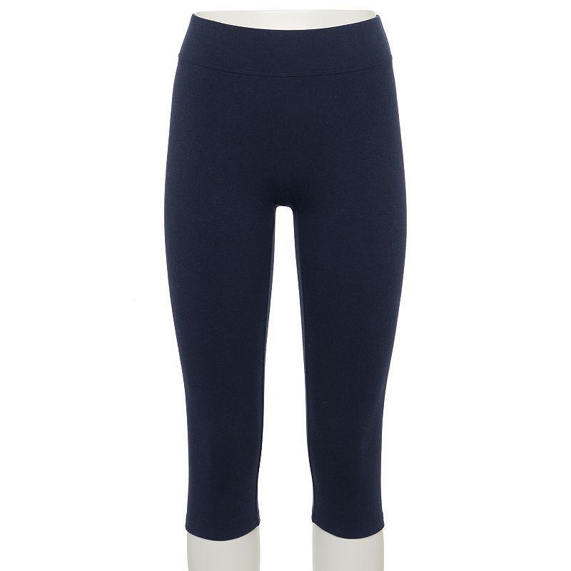 Women's Sonoma Goods For Life® Wide-Waistband Capri Leggings, Size: XL, Blue Product Image