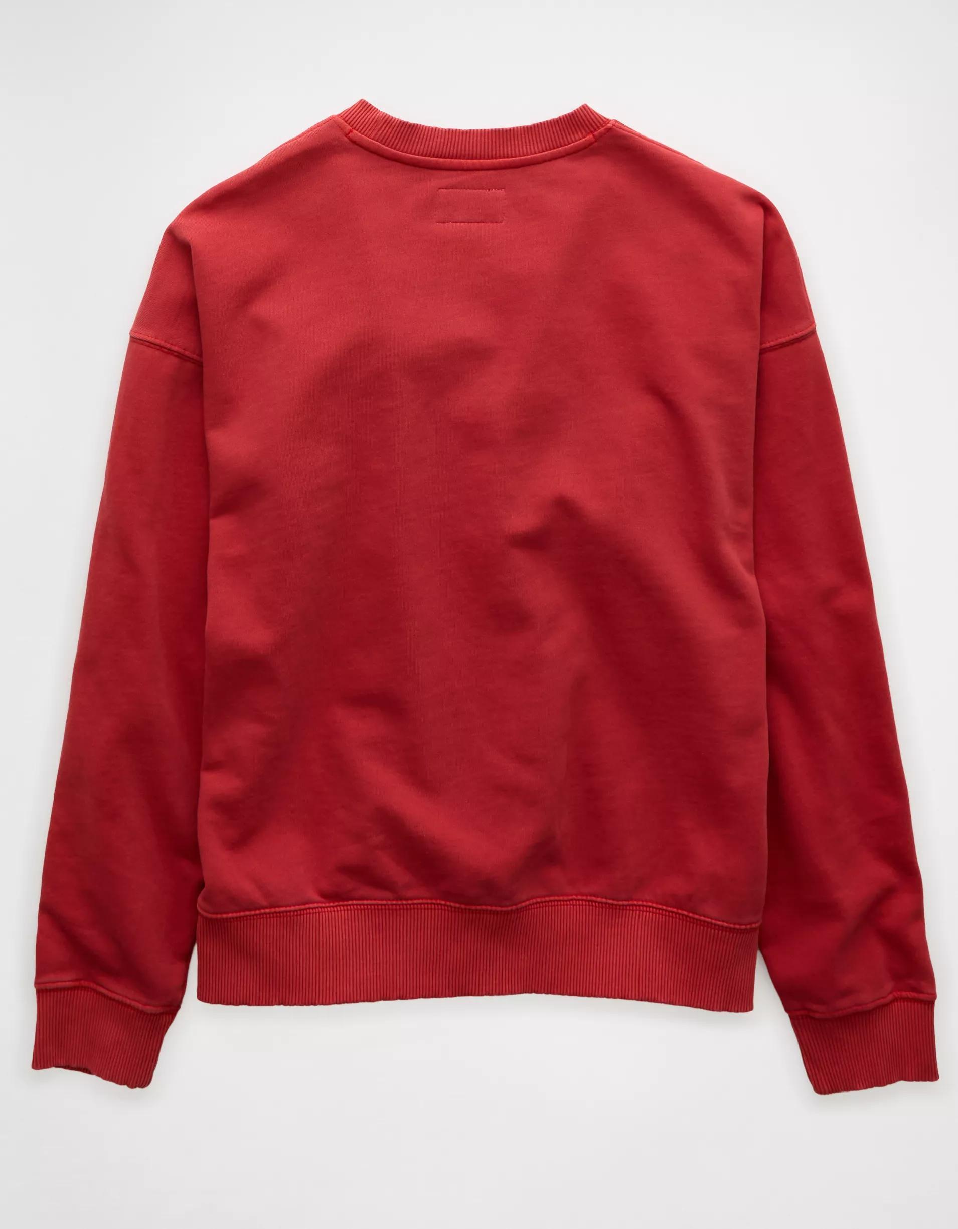 AE Valentine's Day Snoopy Graphic Relaxed Crew Neck Sweatshirt Product Image