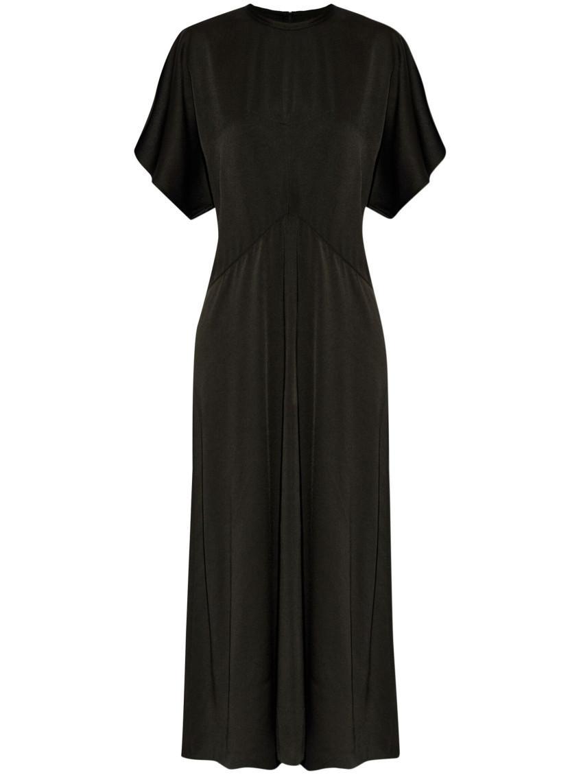ISABEL MARANT Maxi Dress With Draped Sleeves And Fitted Waistline In Black Product Image
