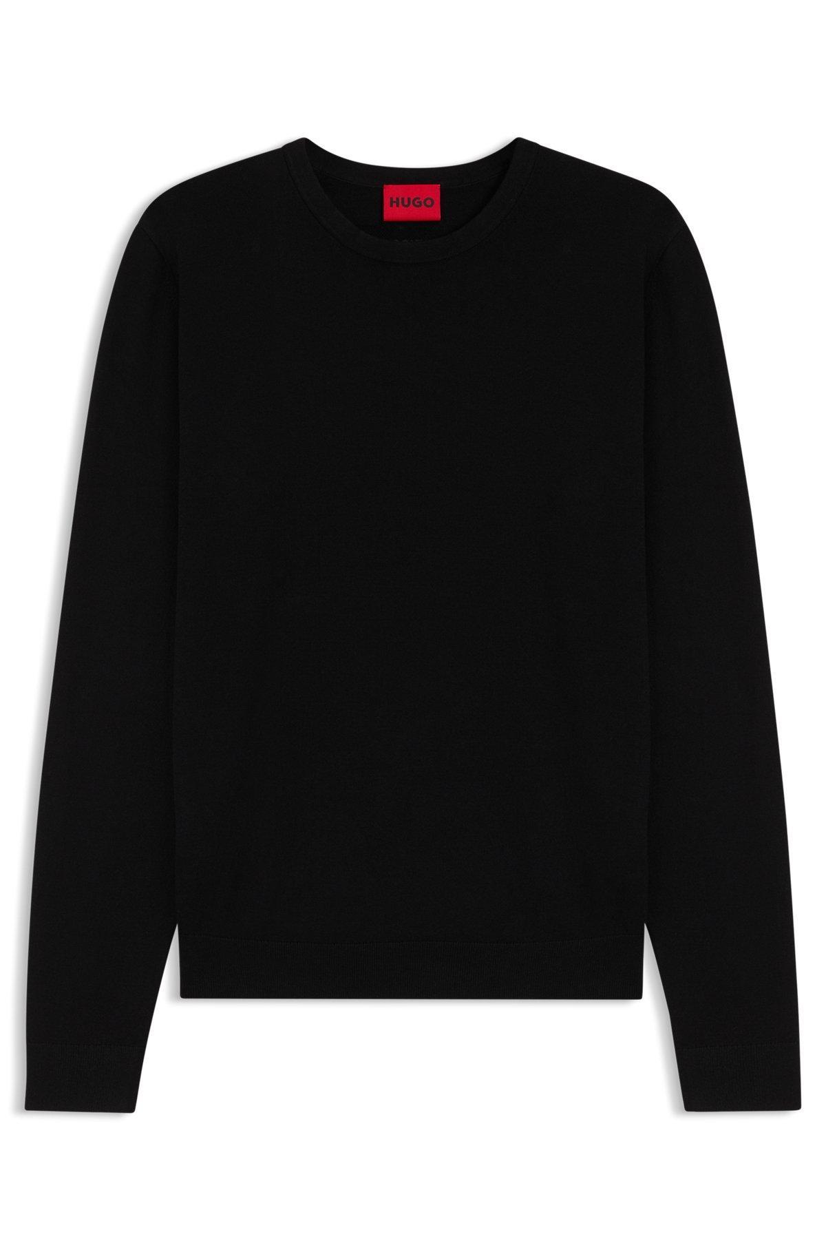 Relaxed-fit knitted sweater with V neckline Product Image