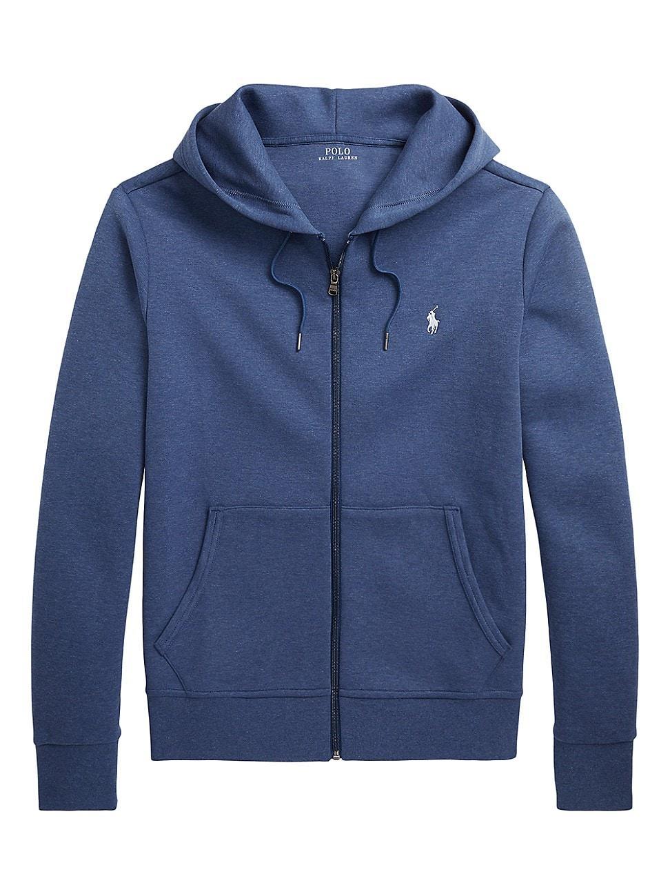 Polo Ralph Lauren Double-Knit Full-Zip Hoodie (Derby Heather) Men's Sweatshirt Product Image