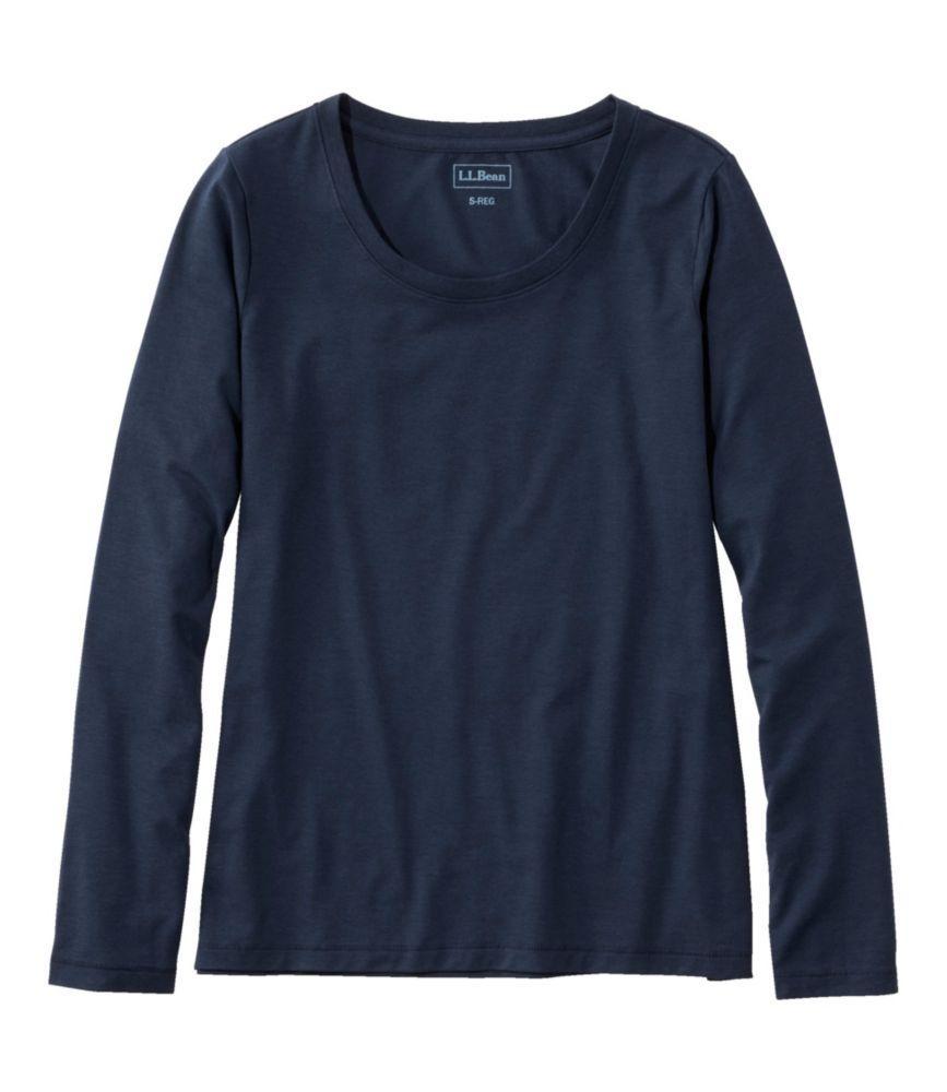 
                            Women's Soft Stretch Supima Tee, Scoopneck Long-Sleeve
                         Product Image
