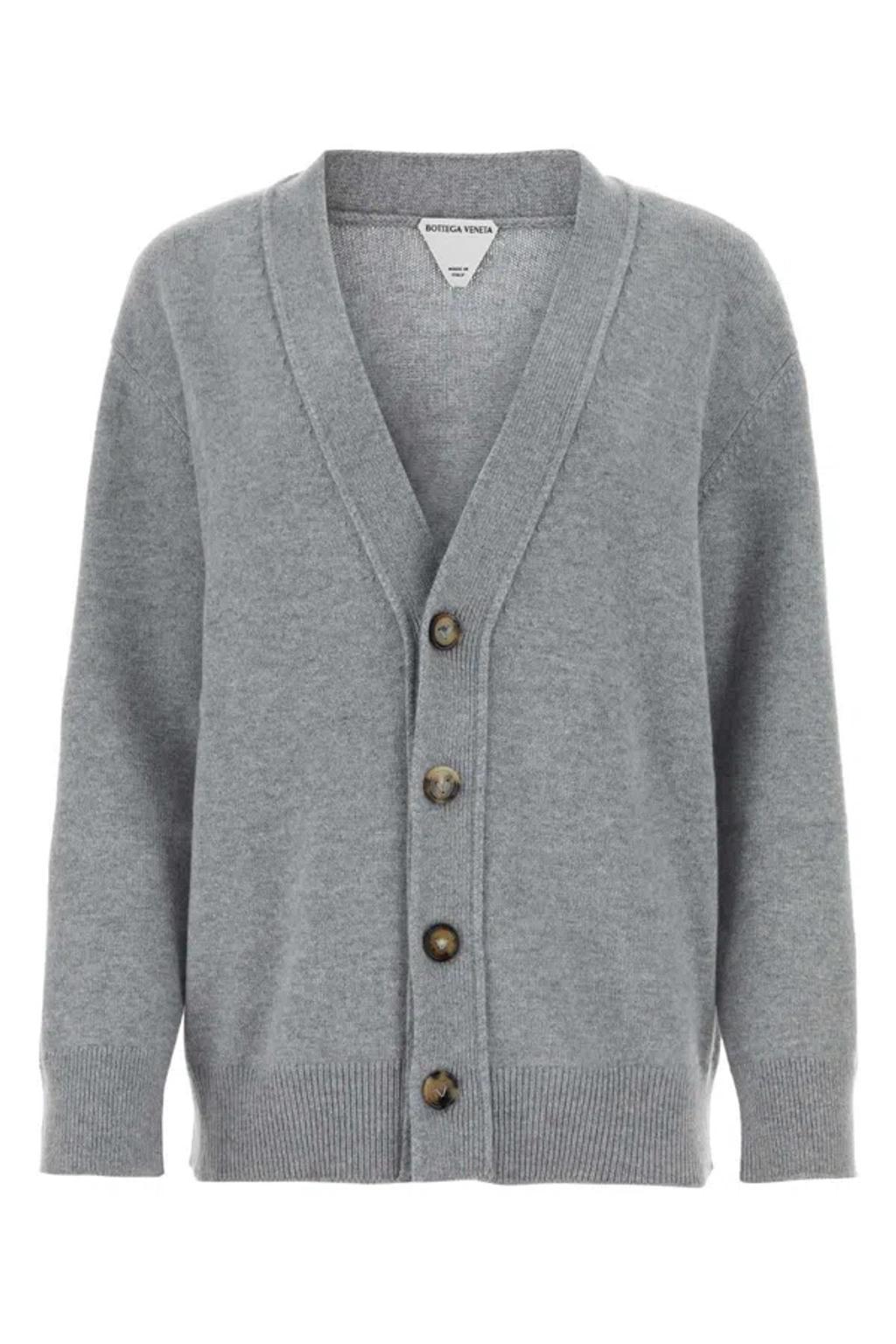 BOTTEGA VENETA Cardigan Cashmere In Grey Product Image