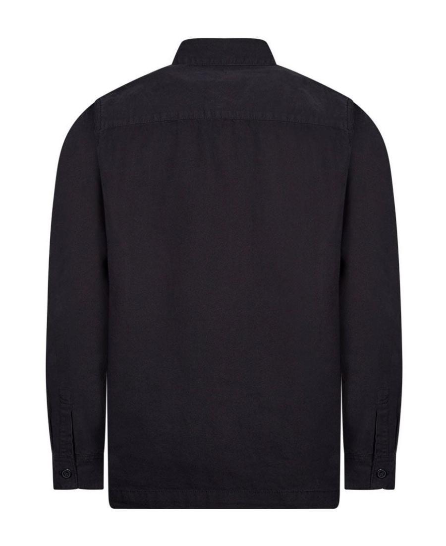 BARBOUR Logo-tag Cotton Shirt In Black Product Image