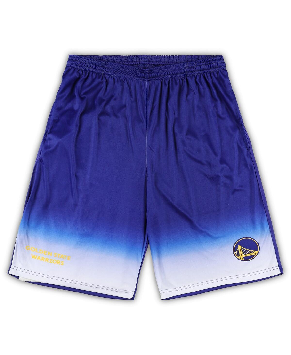 Men's Fanatics Branded Royal Golden State Warriors Big & Tall Fadeaway Shorts, Size: 3XB, Blue Product Image