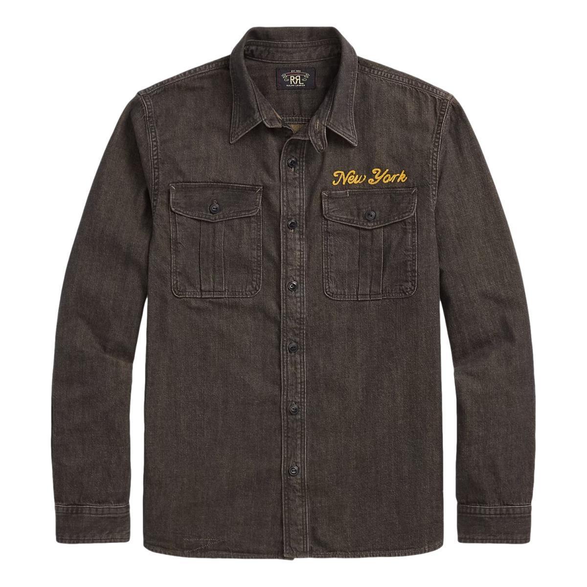 Indigo Jersey Long-Sleeve T-Shirt Rinsed Black Indigo Product Image