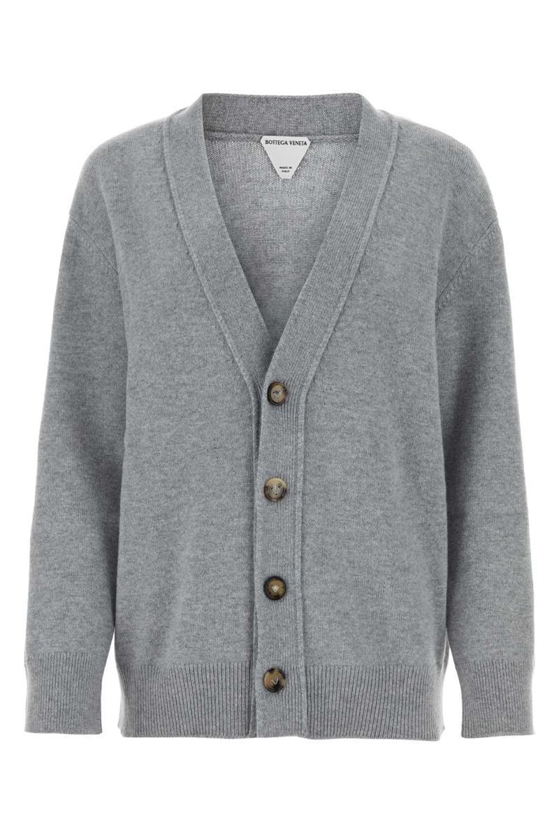 BOTTEGA VENETA Cardigan Cashmere In Grey Product Image