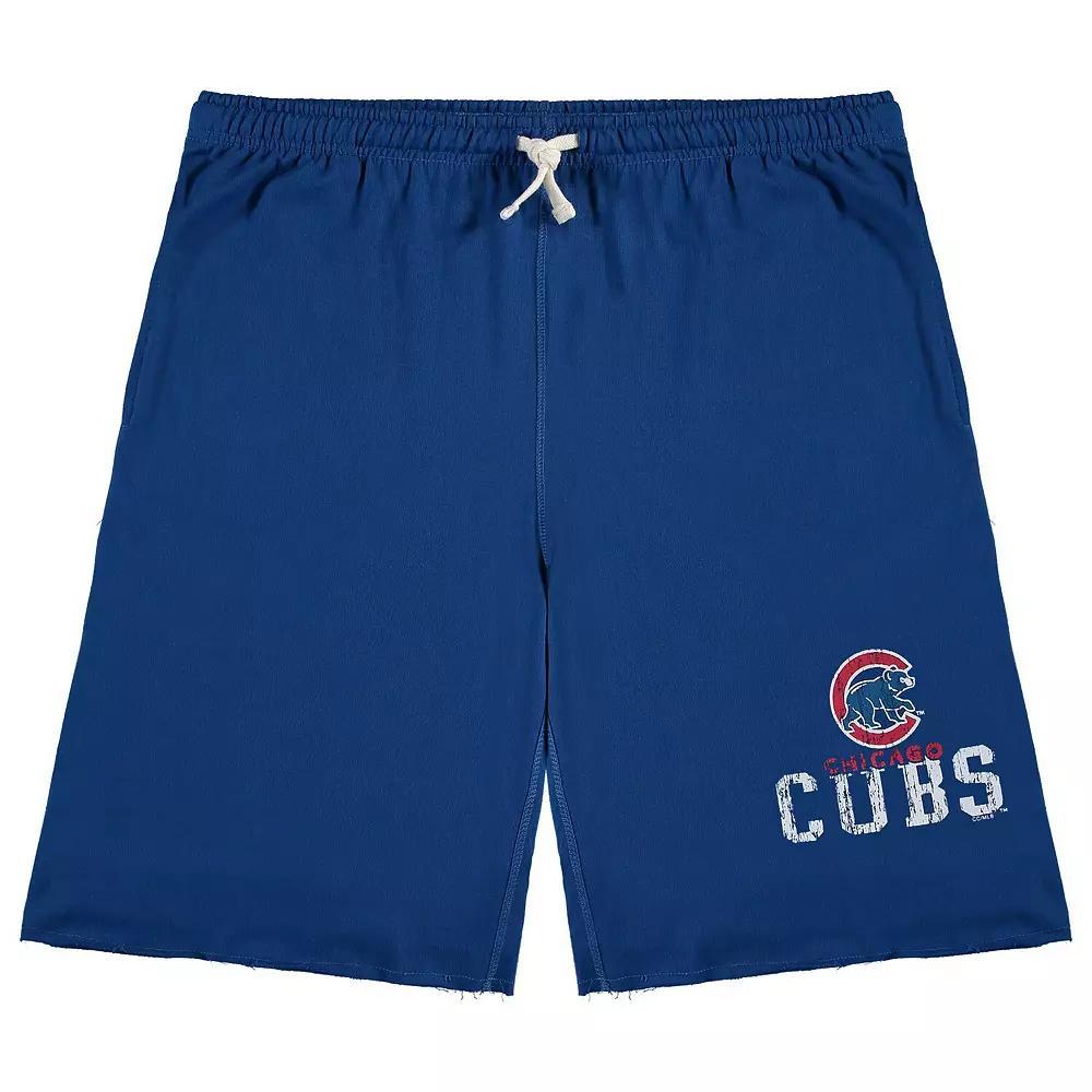 Men's Royal Chicago Cubs Big & Tall French Terry Shorts, Size: 3XLT, Blue Product Image