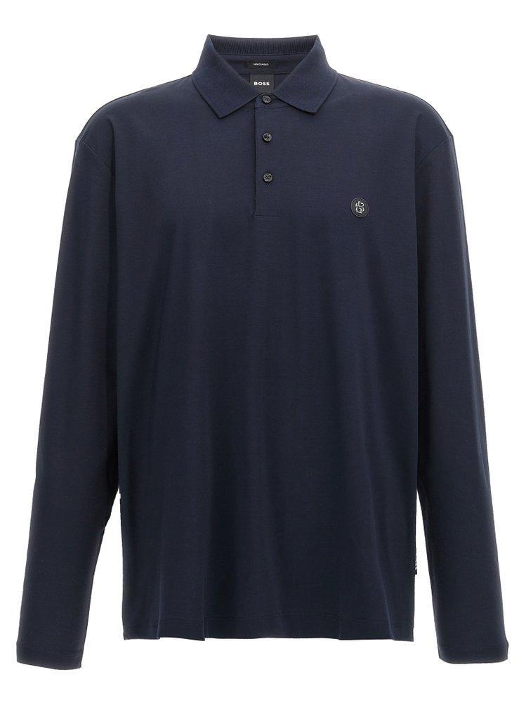HUGO BOSS Boss  Logo Patch Long In Blue Product Image
