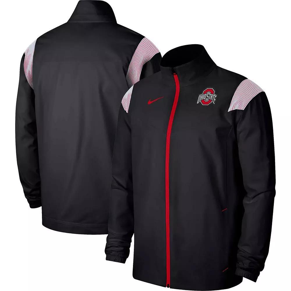 Men's Nike Black Ohio State Buckeyes Woven Full-Zip Jacket, Size: Medium Product Image