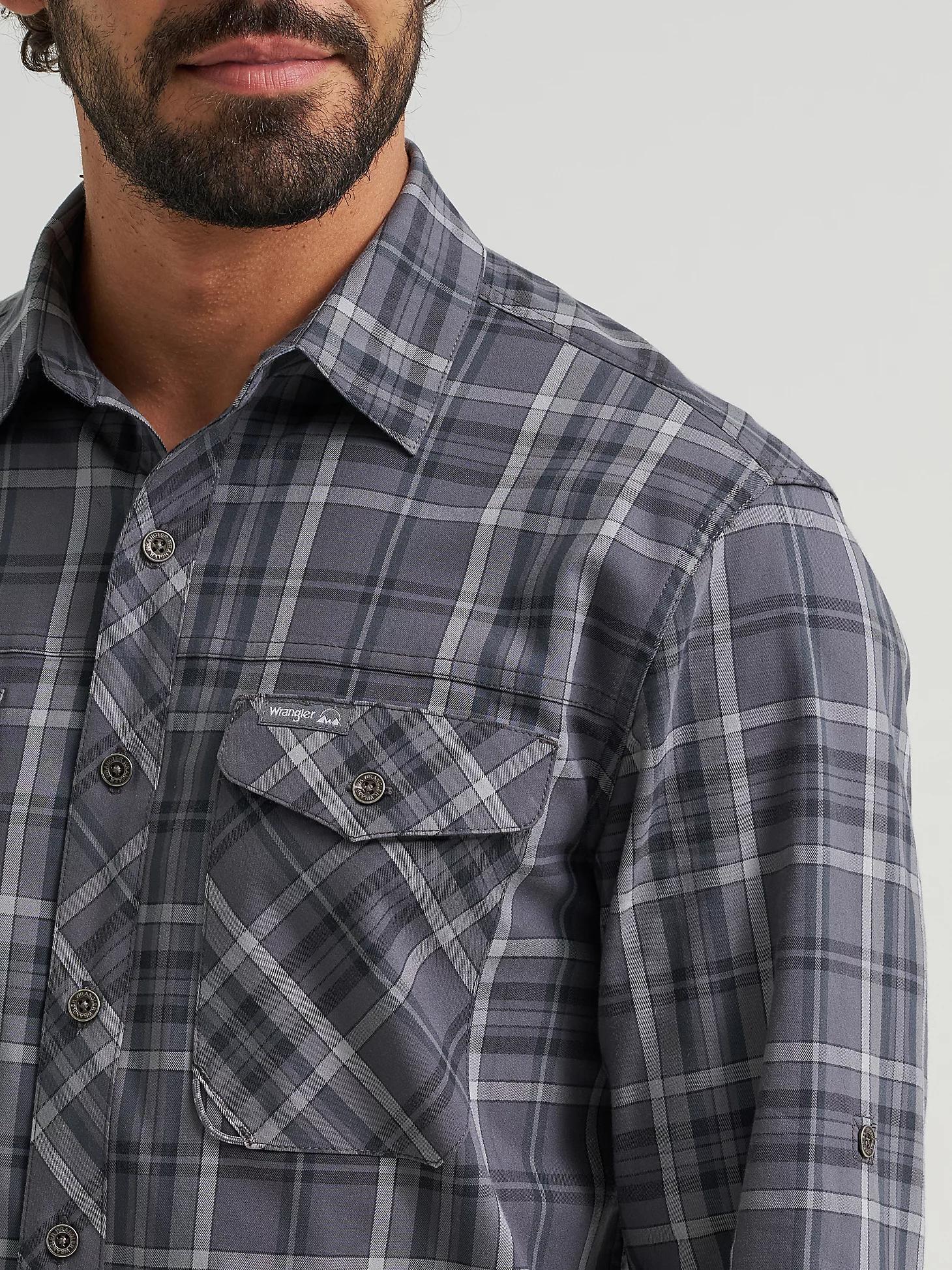 Men's Outdoor Stretch Plaid Shirt | Men's SHIRTS | Wrangler® Product Image