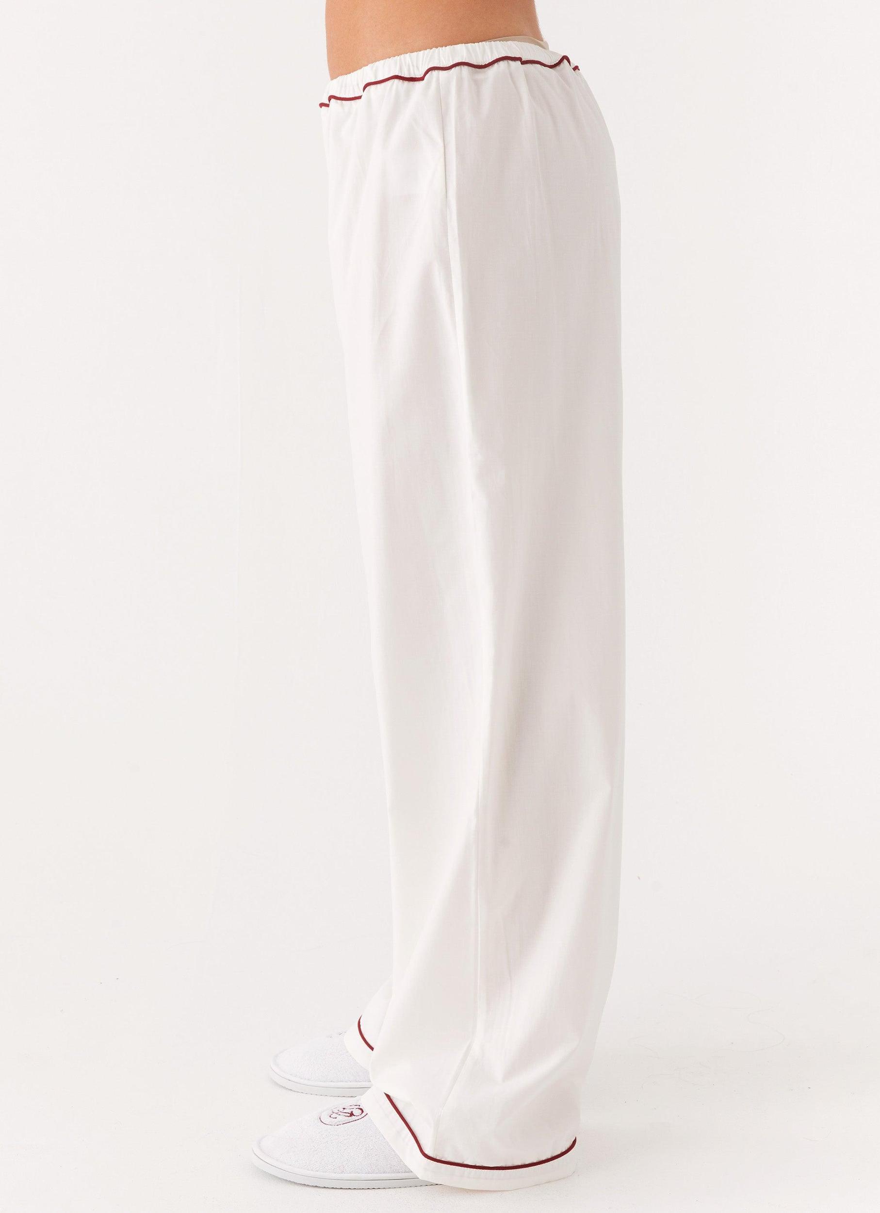 Harry Pyjama Pants - White Product Image