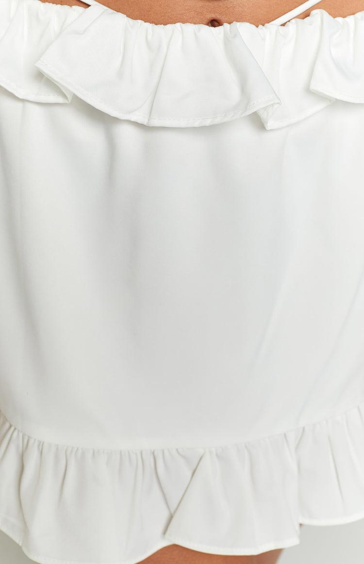 Kelsey White Mini Skirt Product Image