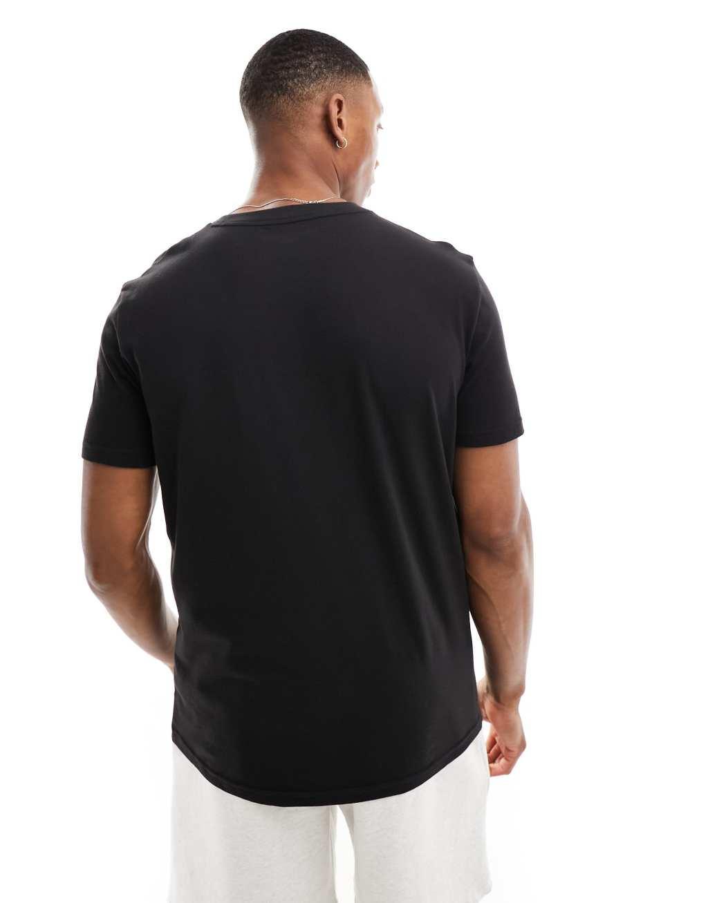 Tommy Hilfiger monotype stripe lounge T-shirt in navy Product Image