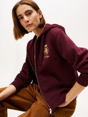 Gold Crest Logo Zip Hoodie Product Image