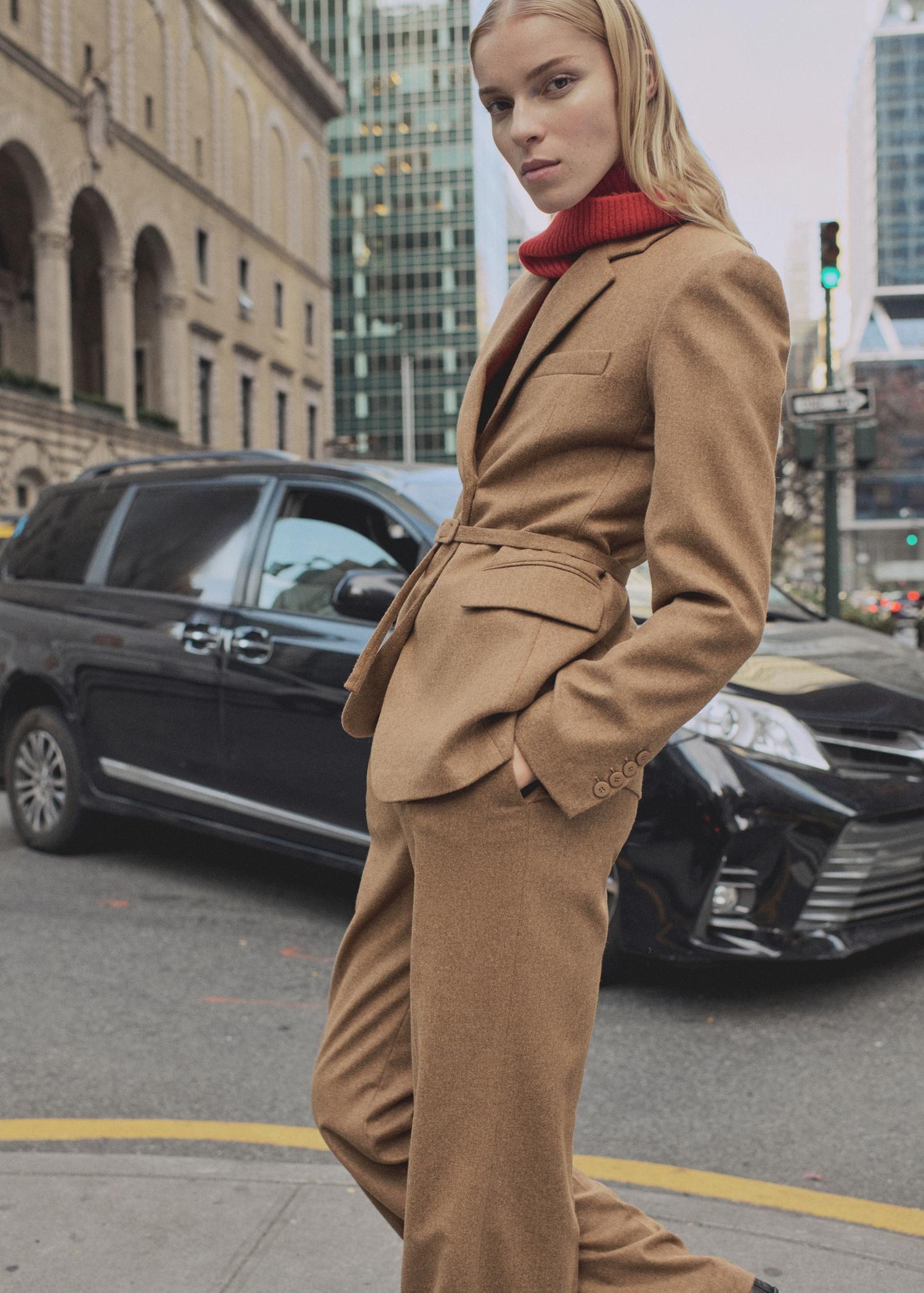 Wool-blend suit pants - Women | MANGO USA Product Image