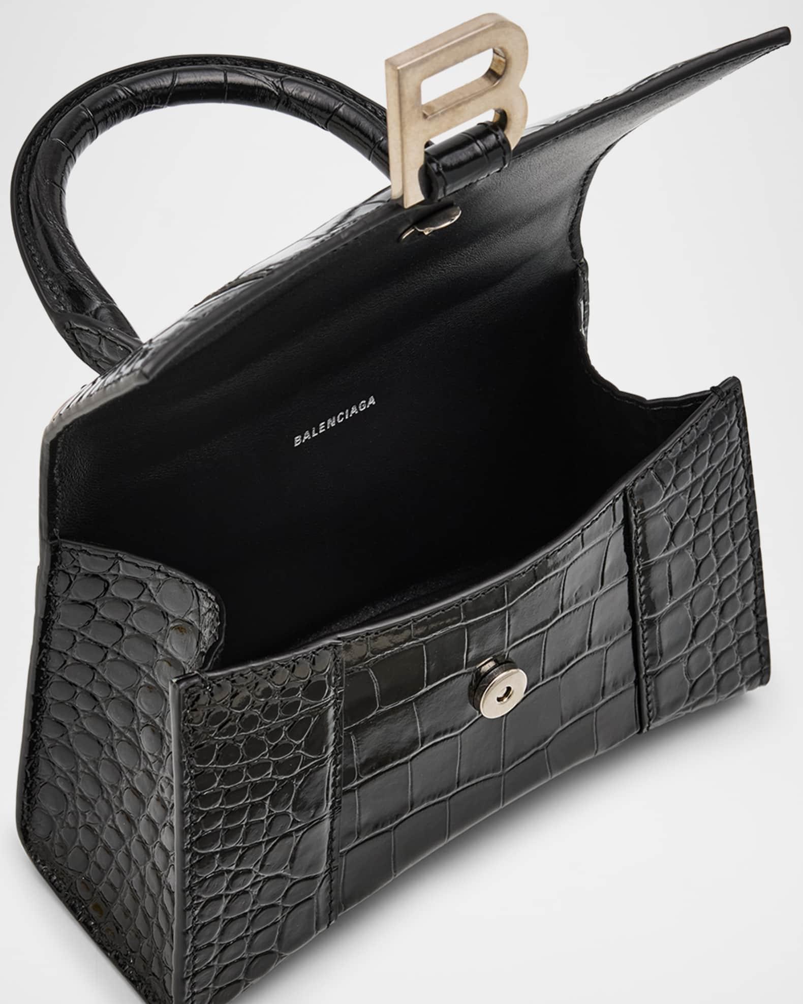 Hourglass XS Croc-Embossed Bag Product Image