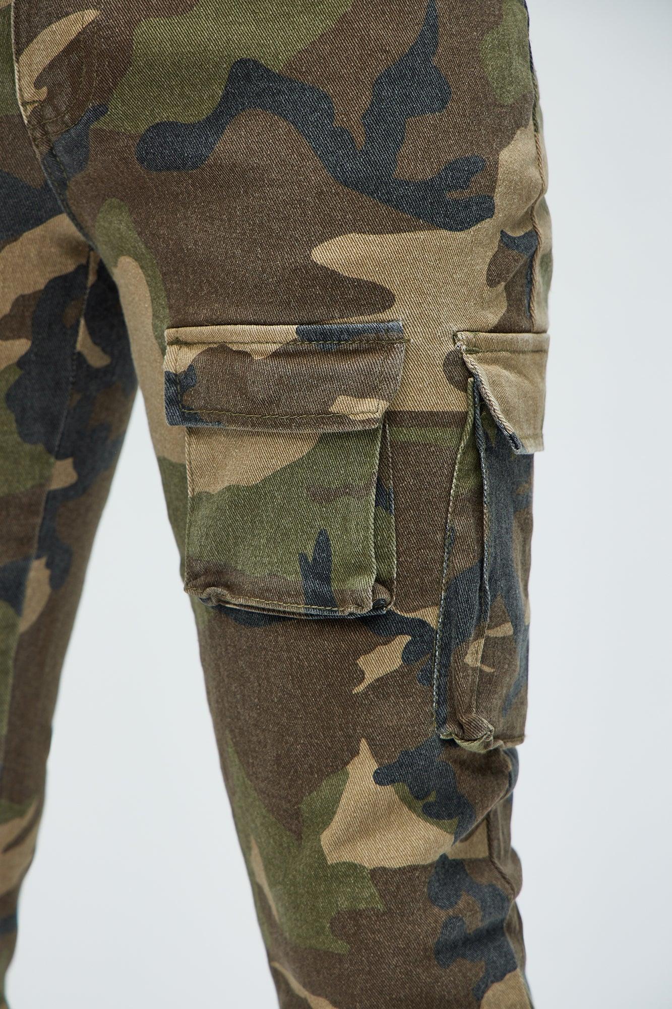 Trapper Cargo Stacked Slim Flared Pants - Khaki/combo Product Image