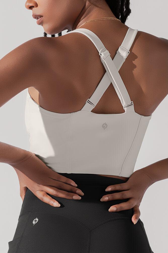 Daphne Corset Crop Top - Light Sand Product Image