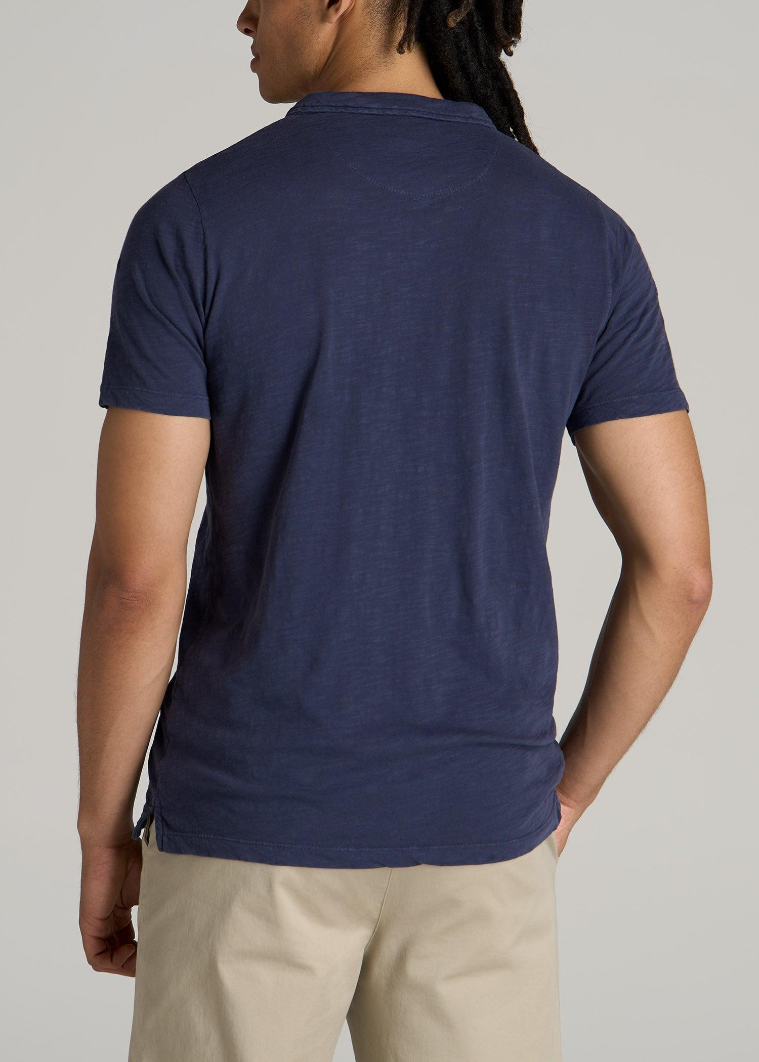 Slub Men's Tall Polo Shirt in Navy Male Product Image