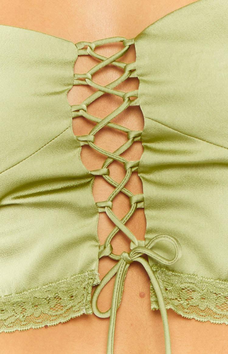 Nyssa Green Lace Front Top Product Image