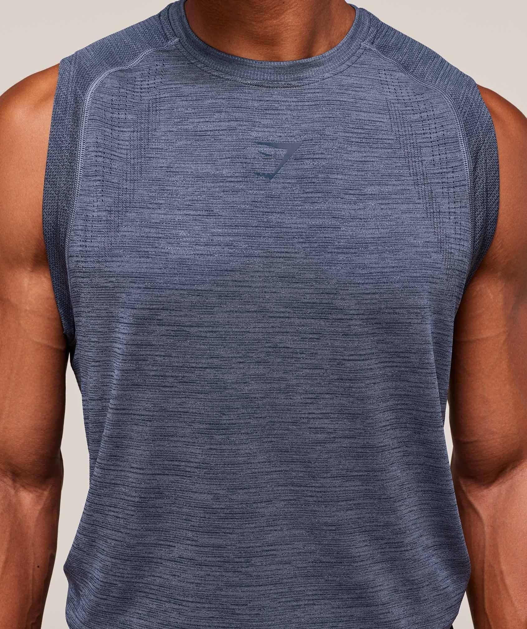 Gymshark Versatile Seamless Tank - Iron Blue/Navy Male Product Image