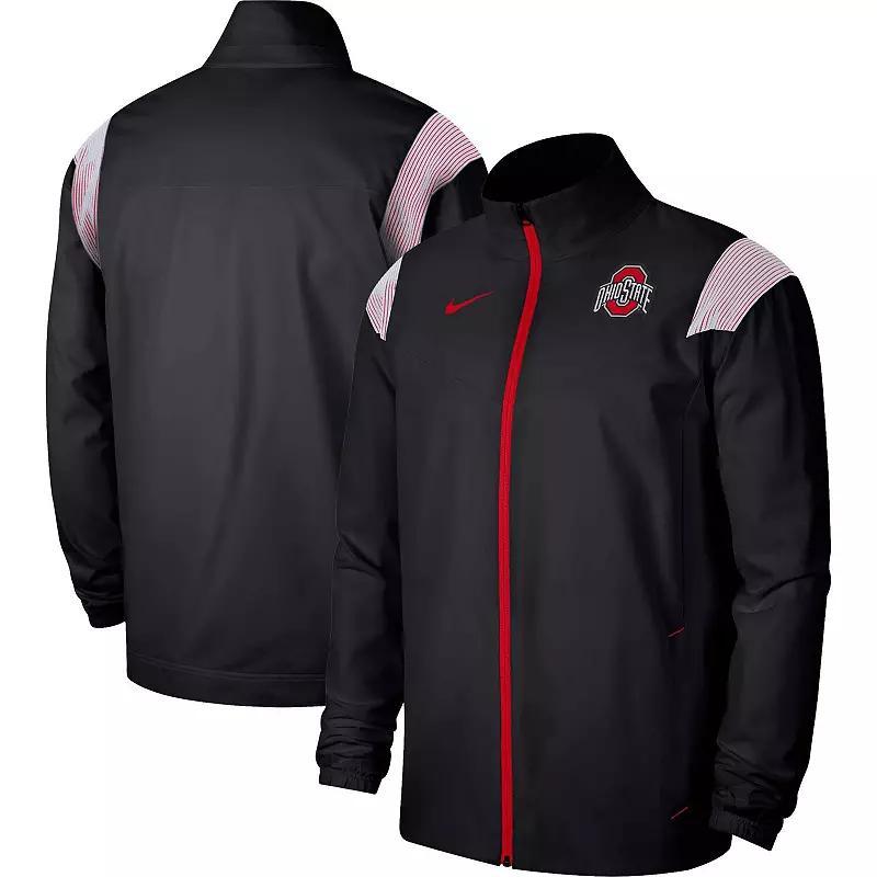 Men's Nike Black Ohio State Buckeyes Woven Full-Zip Jacket, Size: Medium Product Image