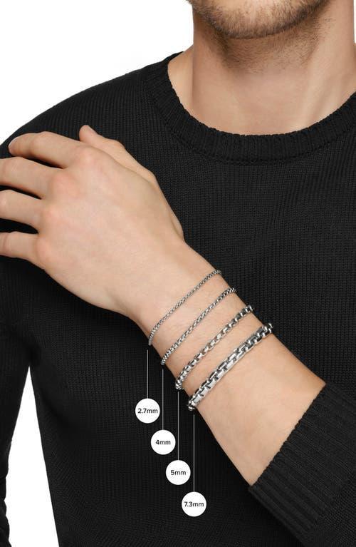 David Yurman Mens Box Chain Bracelet in Sterling Silver, 7.3mm Product Image
