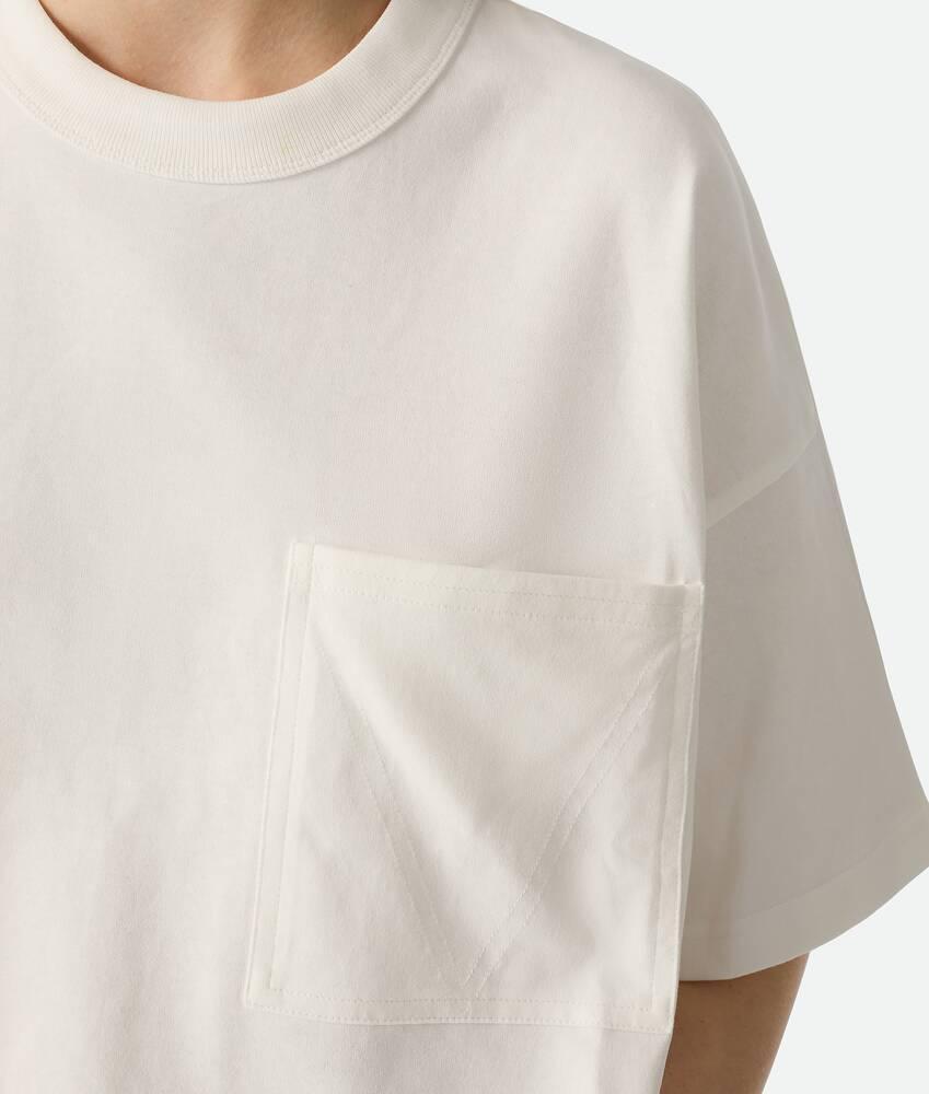 Women's Soft Cotton Jersey T-Shirt  in Chalk Product Image