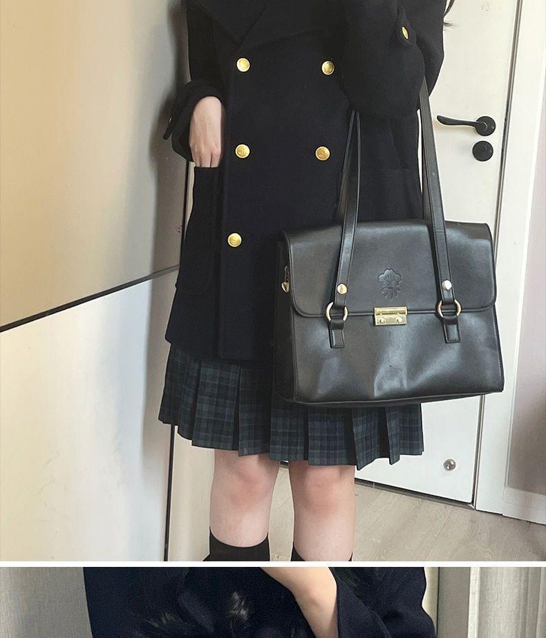 Double Breasted Plain Coat Product Image