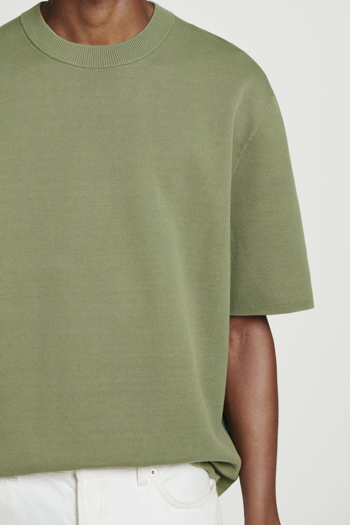 RELAXED DOUBLE-FACED KNIT T-SHIRT Product Image