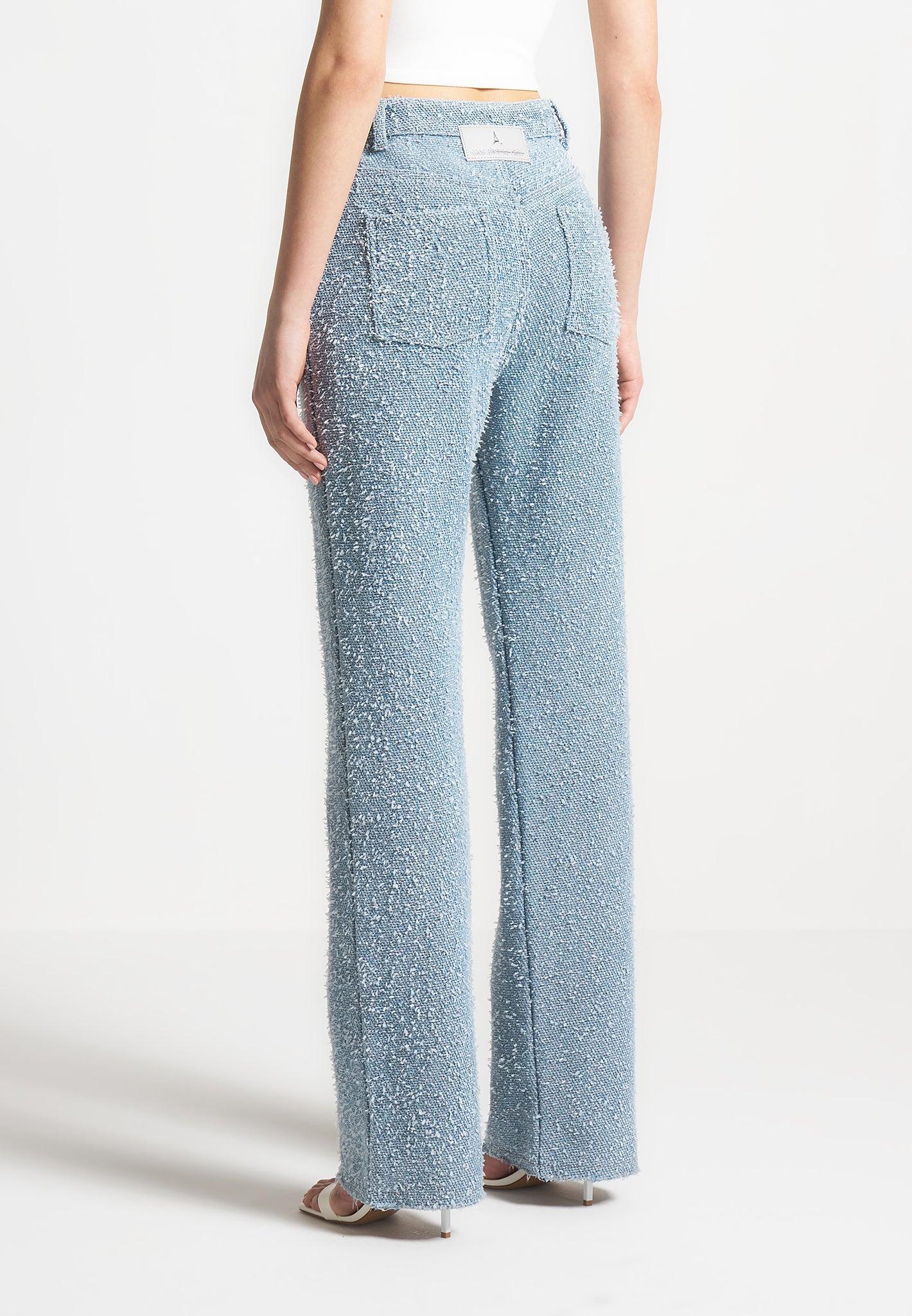 Sara - Boucle Denim Boyfriend Jeans - Light Blue Female Product Image