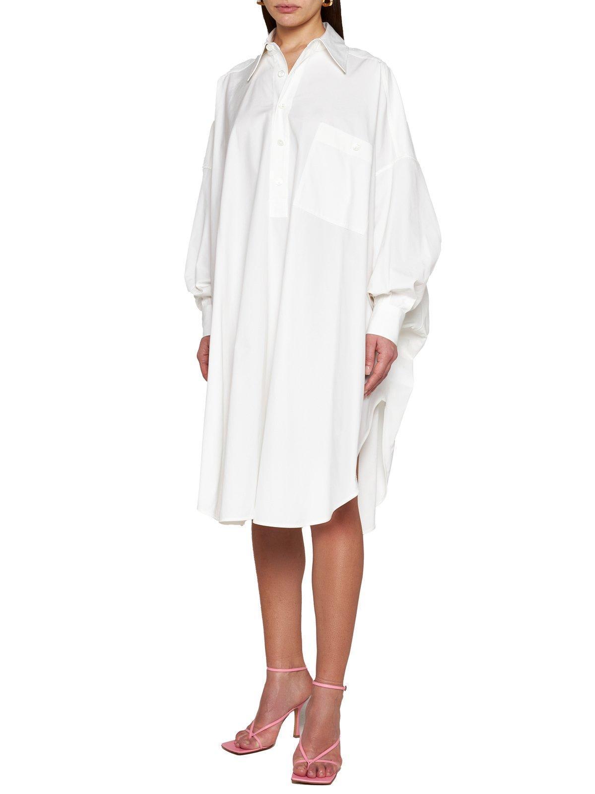 BOTTEGA VENETA Compact Cotton Dress In Avorio Product Image