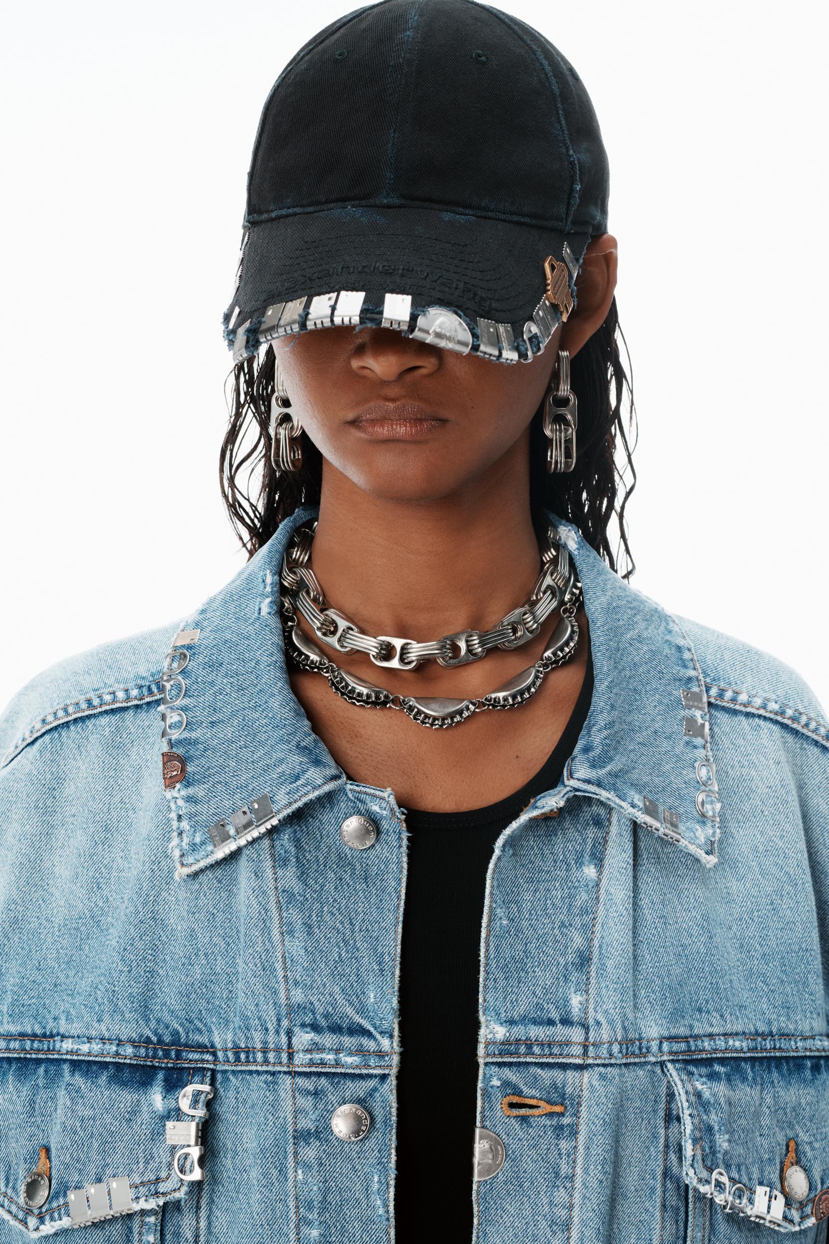 Blue Oversized Trucker Jacket Product Image