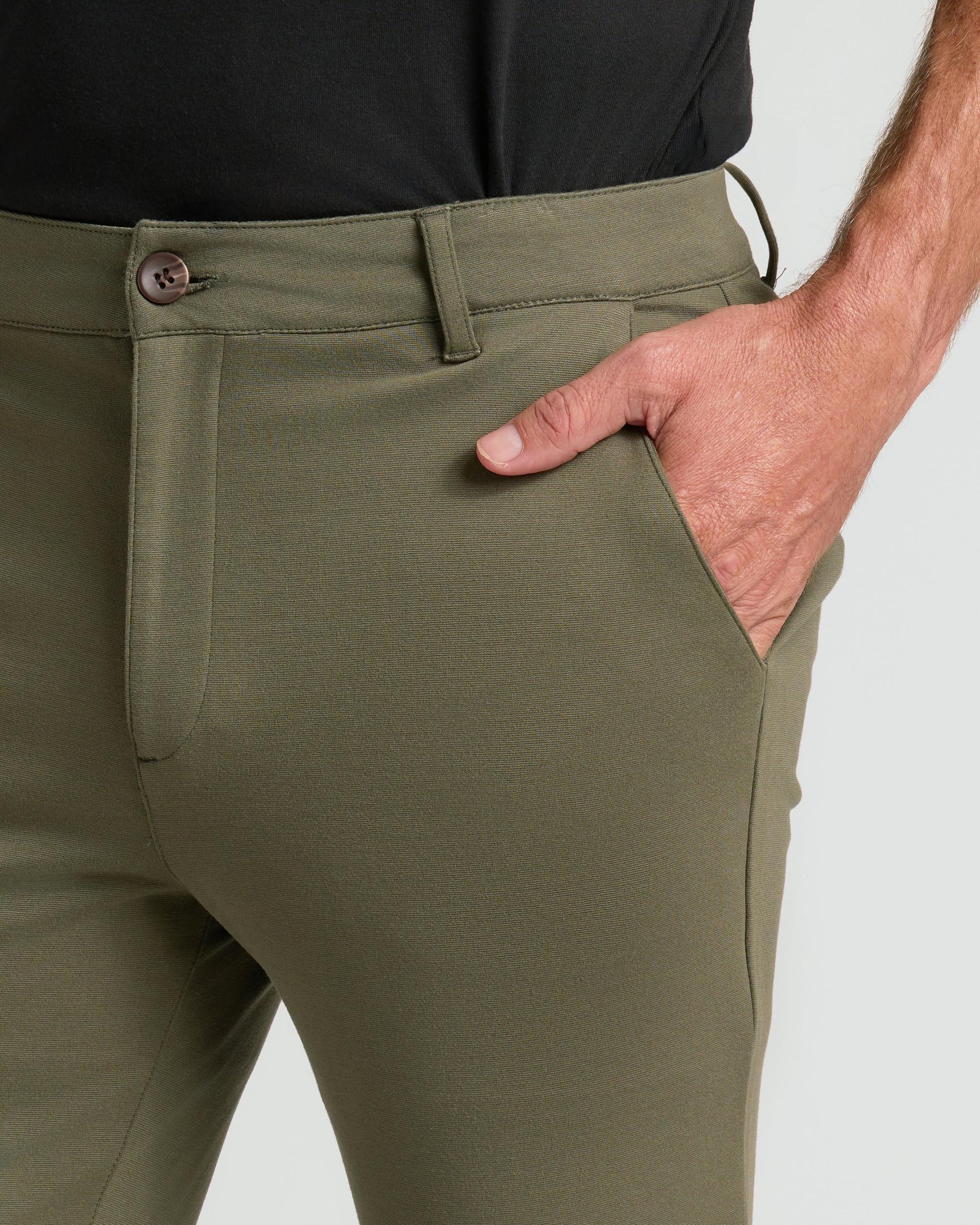 Suede Brown Slim Comfort Knit Chino Pant Product Image