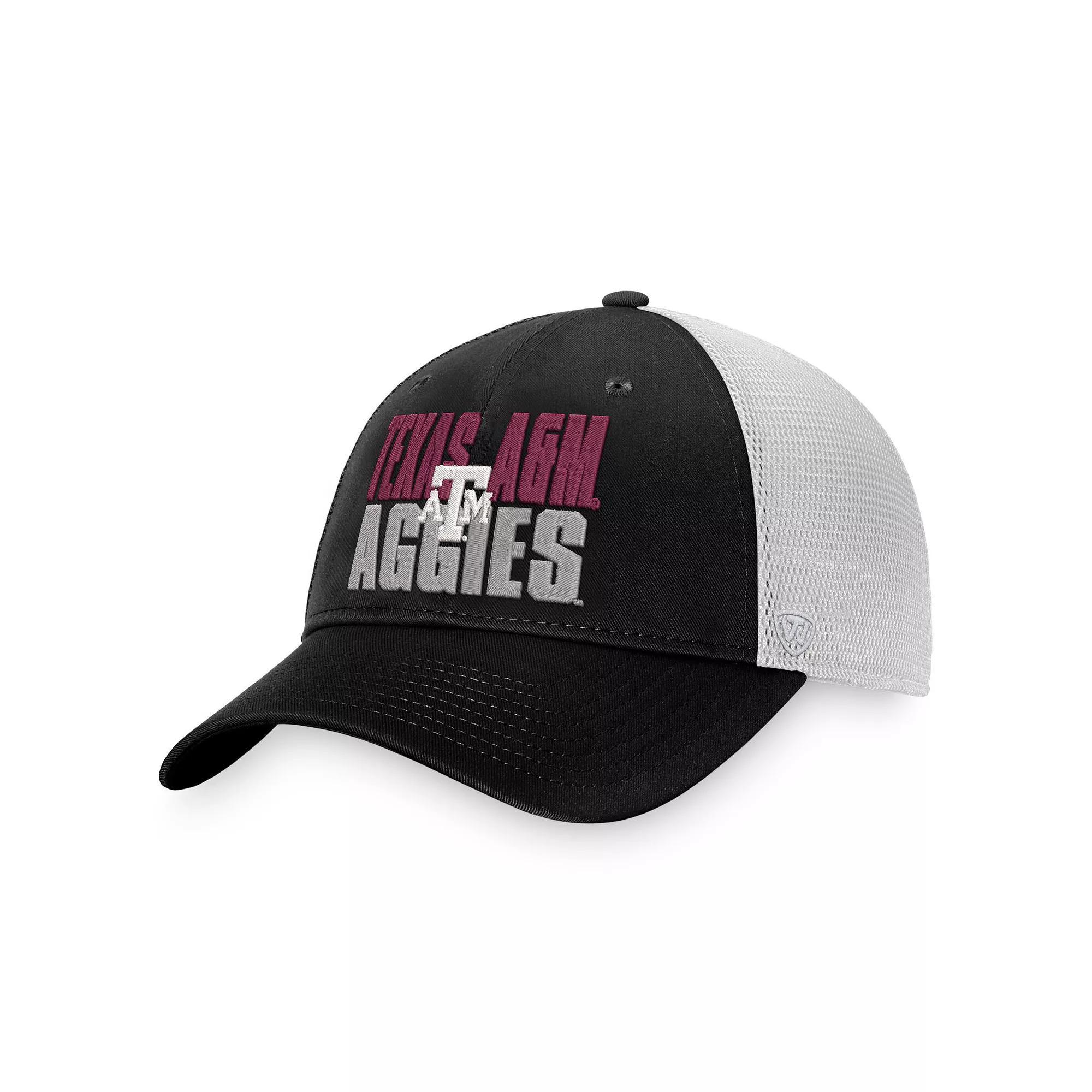 Men's Top of the World Black/White Maryland Terrapins Stockpile Trucker Snapback Hat Product Image