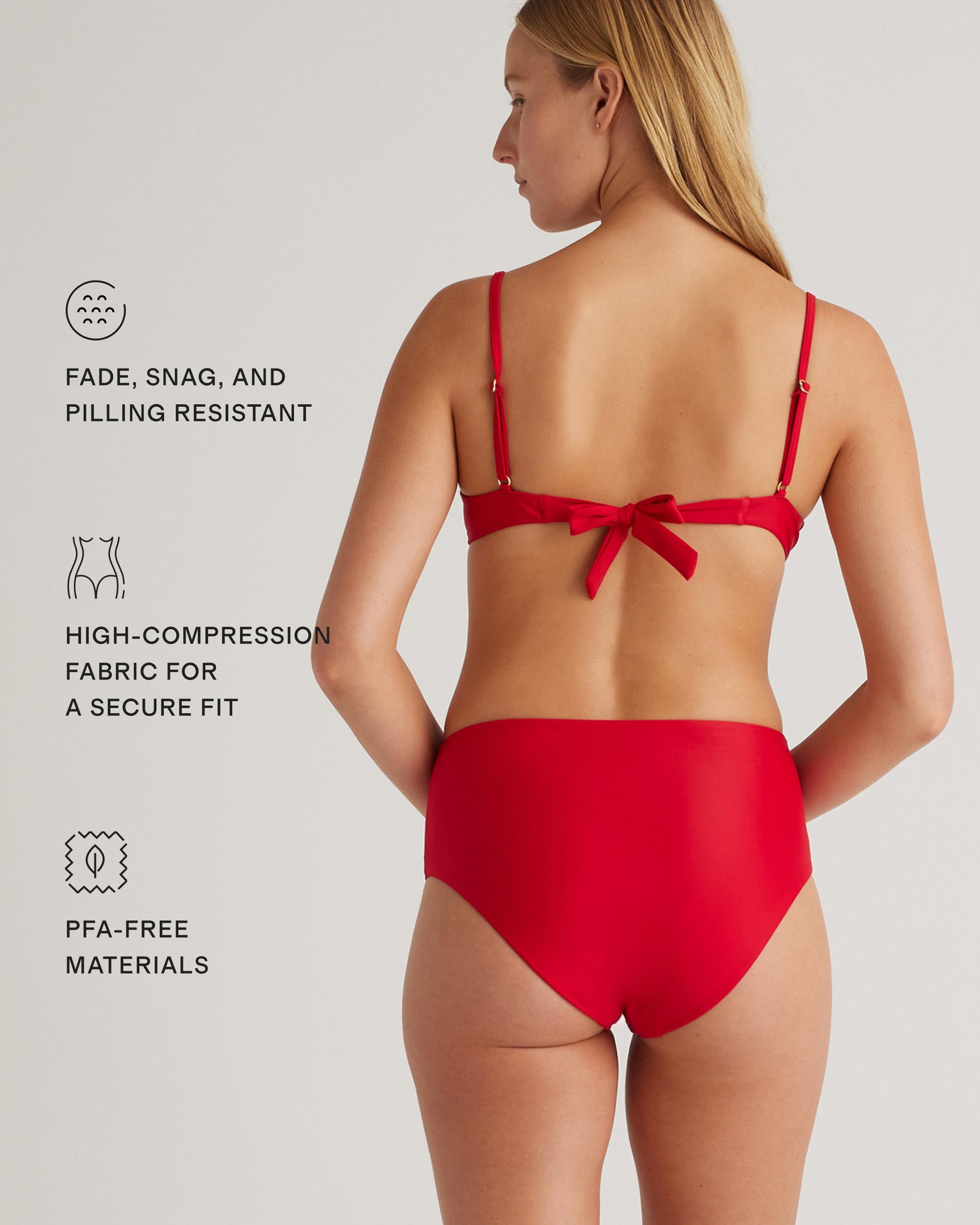 Quince | Women's Italian High-Rise Bikini Bottom Size XL, 78% Recycled Polyamide, 22% Spandex Product Image
