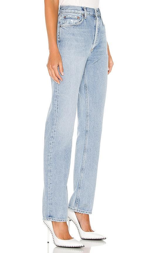 AGOLDE Lana Straight in Denim-Light. Size 23, 24, 25, 26, 27, 28, 30, 31, 32, 33, 34. Product Image